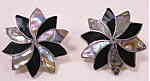 Pinwheel Sterling silver screw post earrings 
