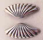 Sterling silver wing shape clip earrings 