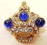 Elegant goldtone crown pin