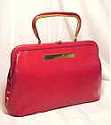 J.R. Red Vinyl handbag