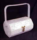 Florida Handbags-White Lucite Octagon body bag