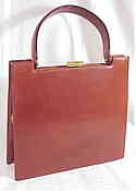 Bienen-Davis chestnut brown leather handbag 