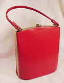 PB USA Red Vinyl handbag