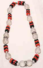 Art Deco Glass bead necklace 