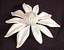 60's vintage enameled white flower pin
