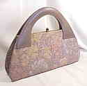 Melbourne architectural leather and tapestry handbag 