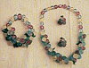 Plastic-Necklace, bracelet, and earrings