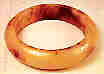 Bakelite-Bangle bracelet Butter Yellow & Mahogany Brown 